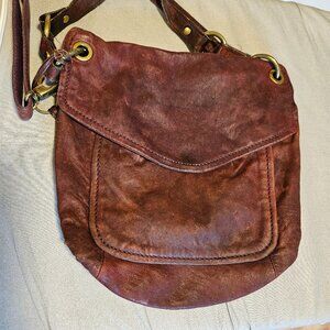 Fossil hobo-style leather shoulder bag